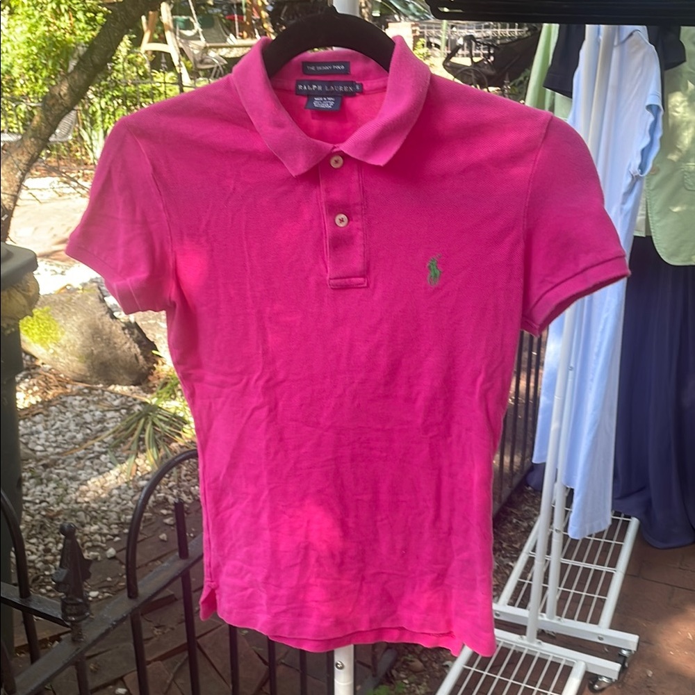 Ralph Lauren Pink Polo Shirt Classic Style